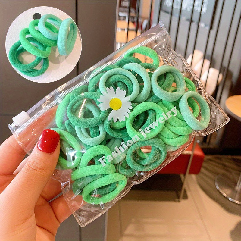 50pcs Elastic Scrunchies Hair Ties for Women Girls Daily Accessories