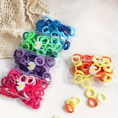 50pcs Elastic Scrunchies Hair Ties for Women Girls Daily Accessories