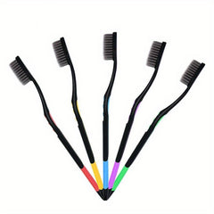 10pcs Small Moon Bamboo Charcoal Ultra Soft Toothbrush Set