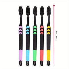 10pcs Small Moon Bamboo Charcoal Ultra Soft Toothbrush Set