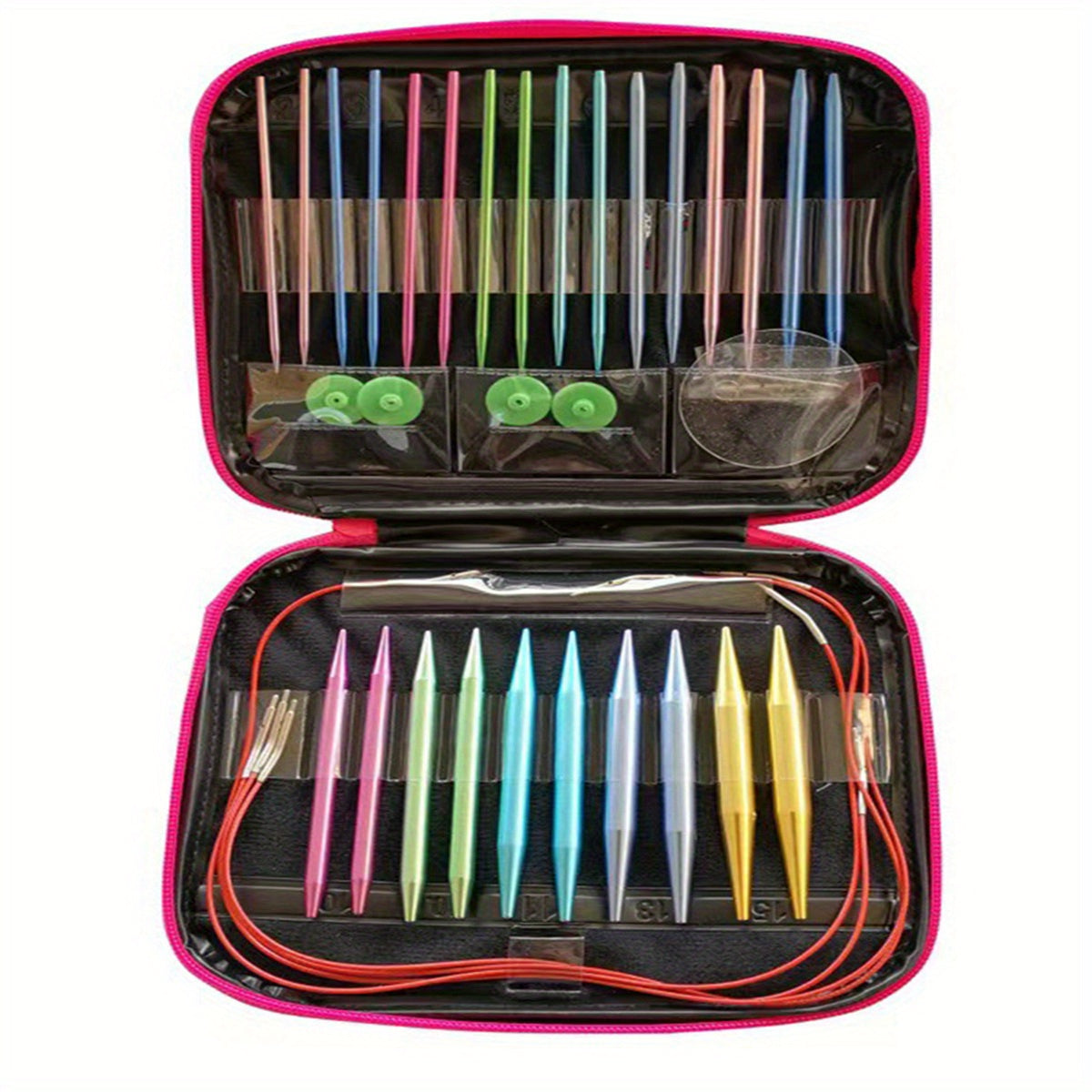 Aluminum Circular Knitting Needles Set Interchangeable Crochet Hooks Weaving