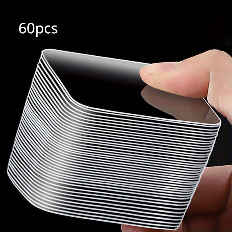 60pcs Strong Double Sided Adhesive Tape Nano Transparent Wall Stickers