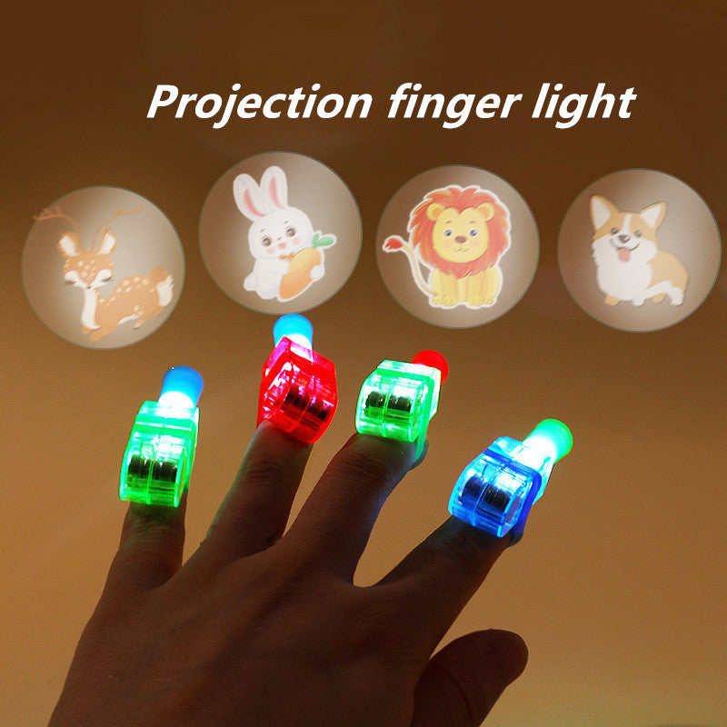 10pc Cartoon Finger Lights Christmas Projection Lights