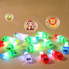10pc Cartoon Finger Lights Christmas Projection Lights