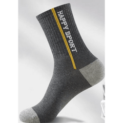 5 Pairs Men's Mid Calf Sweat Absorbent Basketball Socks