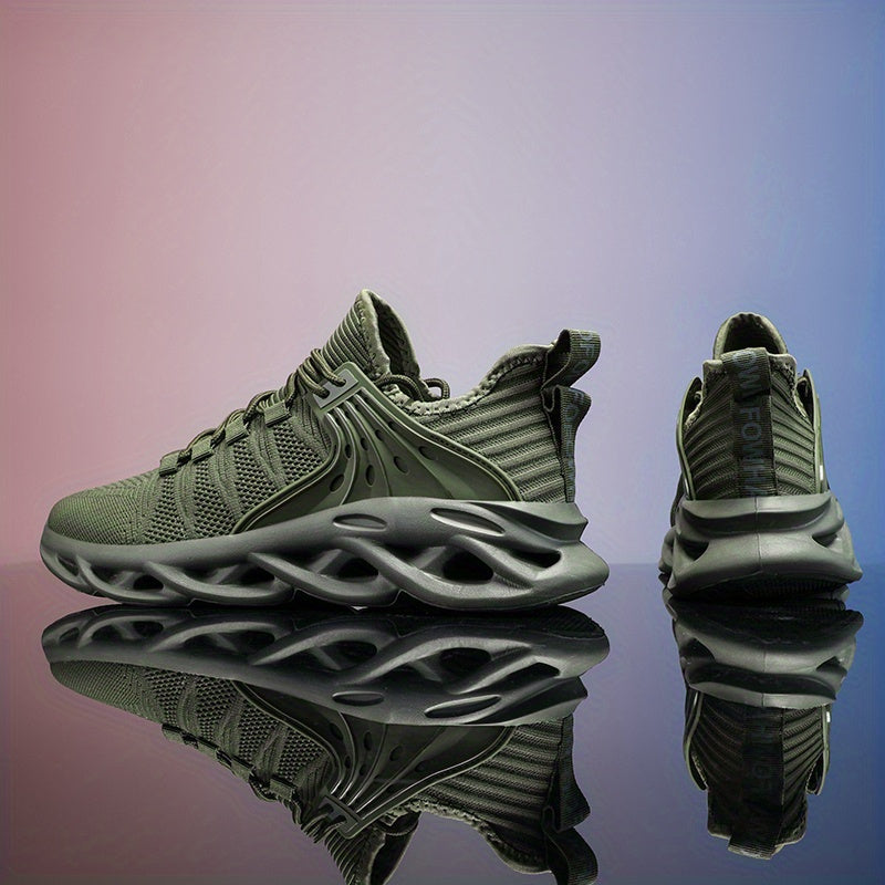 Men's Shock Absorption Blade Shoes Breathable Lace Up Non Slip Shoes