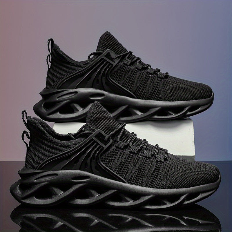 Men's Shock Absorption Blade Shoes Breathable Lace Up Non Slip Shoes