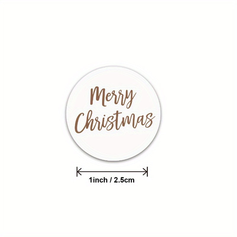 500pcs Round Clear Christmas Stickers Thank You Card Box Labels