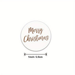 500pcs Round Clear Christmas Stickers Thank You Card Box Labels
