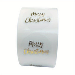 500pcs Round Clear Christmas Stickers Thank You Card Box Labels