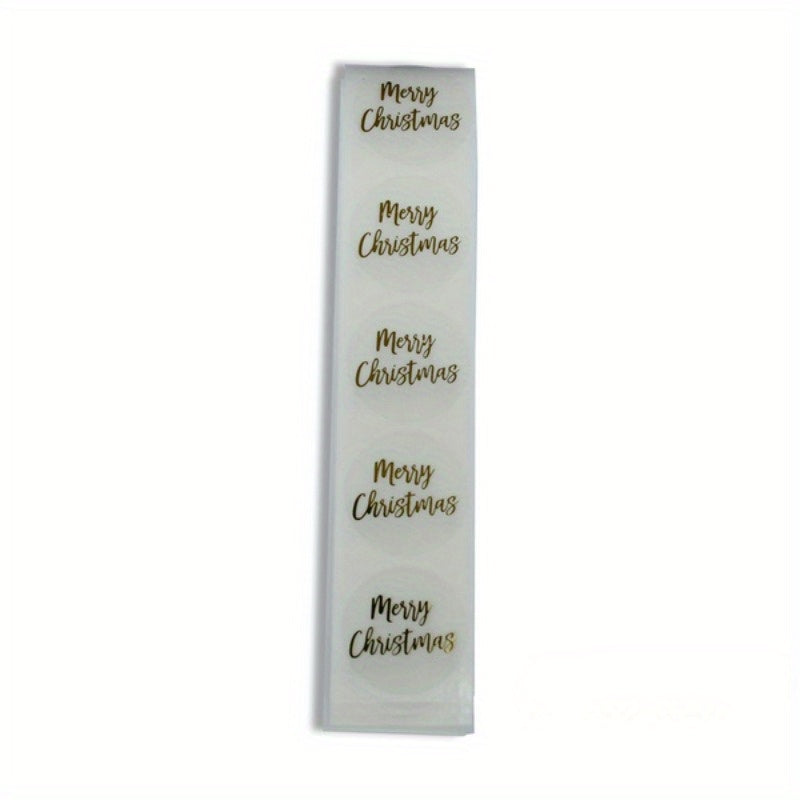 500pcs Round Clear Christmas Stickers Thank You Card Box Labels