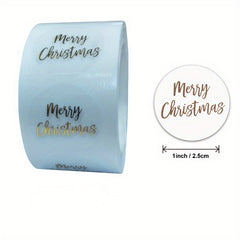 500pcs Round Clear Christmas Stickers Thank You Card Box Labels