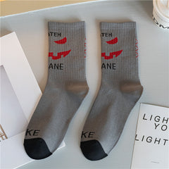 Halloween Cotton Mid Calf Basketball Socks for Men Women