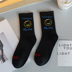 Halloween Cotton Mid Calf Basketball Socks for Men Women