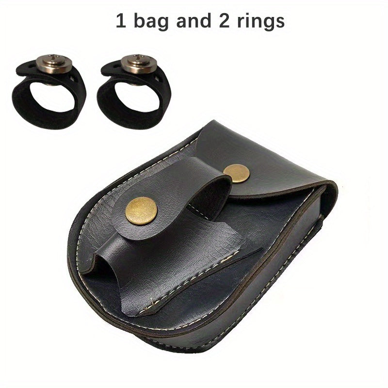 Leather Slingshot Bag with Magnet Ring and Pouch