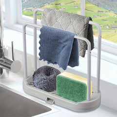 Kitchen Sponge Holder Sink Rack Tray Organizer Stand No Rags or Sponges