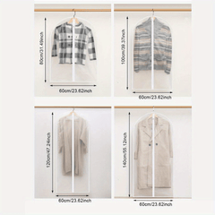 Transparent Hanging Clothes Storage Bags Suit Dust Cover Portable Garment Bags