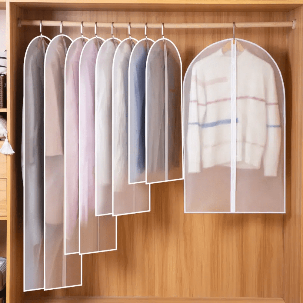 Transparent Hanging Clothes Storage Bags Suit Dust Cover Portable Garment Bags