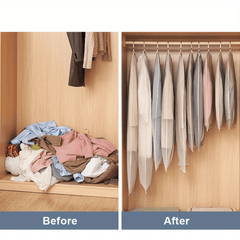 Transparent Hanging Clothes Storage Bags Suit Dust Cover Portable Garment Bags