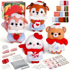 4pcs Wool Needle Felting Kit For Beginners DIY Art Craft