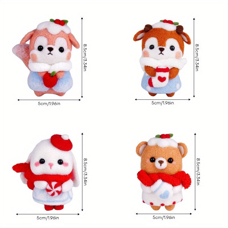 4pcs Wool Needle Felting Kit For Beginners DIY Art Craft