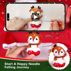 4pcs Wool Needle Felting Kit For Beginners DIY Art Craft Christmas Doll Kits