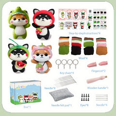 Needle Felting Kit for Beginners - Shiba Doll DIY Craft Kit