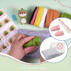 Needle Felting Kit for Beginners - Shiba Doll DIY Craft Kit