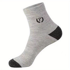 Men's Mid Calf Socks Letter P Sports Socks