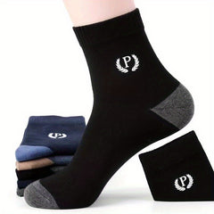 Men's Mid Calf Socks Letter P Sports Socks