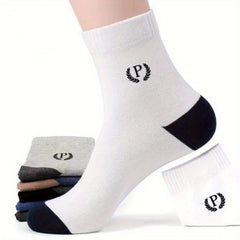 Men's Mid Calf Socks Letter P Sports Socks