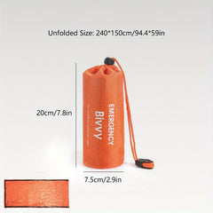 Portable Emergency Tent Sleeping Bag Warm First Aid Blanket Single Layer