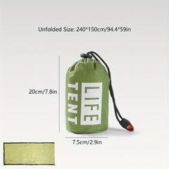 Portable Emergency Tent Sleeping Bag Warm First Aid Blanket Single Layer