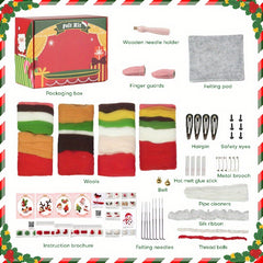 10pcs Wool Needle Felting Kit For Beginners Christmas DIY Art Craft