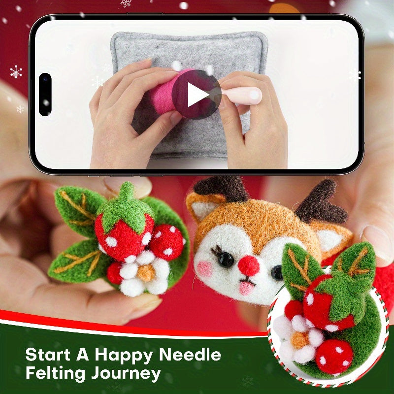 10pcs Wool Needle Felting Kit For Beginners Christmas DIY Art Craft
