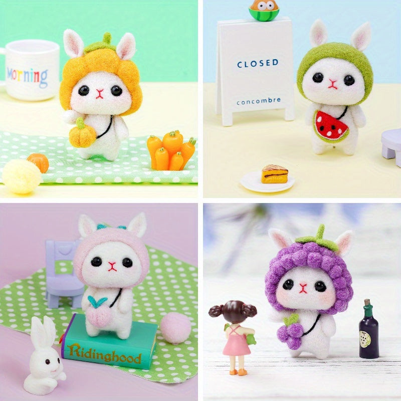 Needle Felting Kit For Beginners Rabbit Doll DIY Art Craft Gift