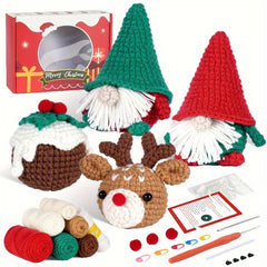 Crochet Material Package Christmas Dwarf Ornaments DIY Gift Tool Accessories