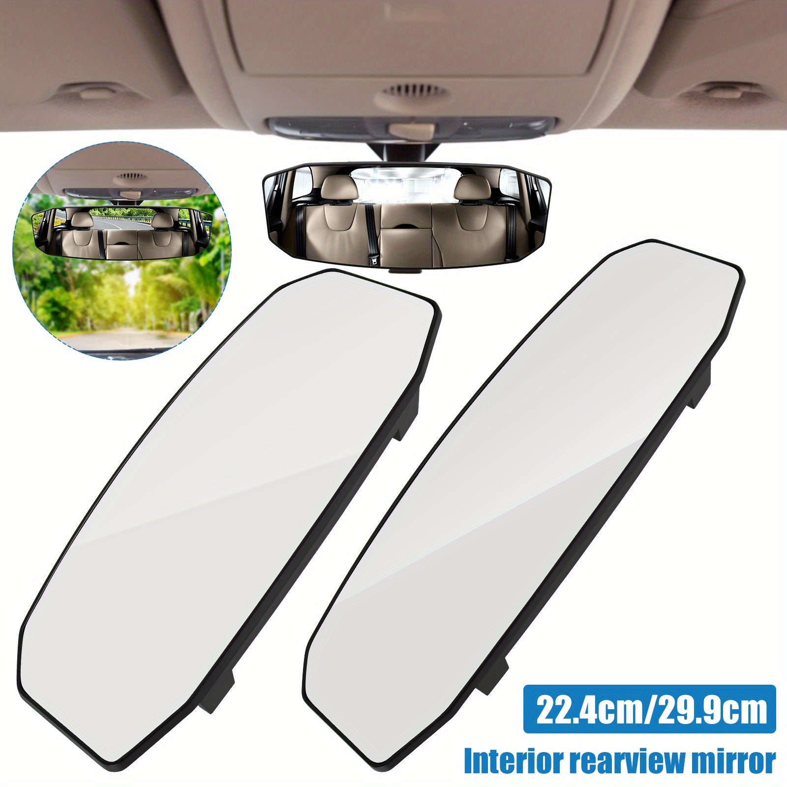 Car Safety Rearview Mirror Anti Glare Wide Angle Convex Rear View Mirror
