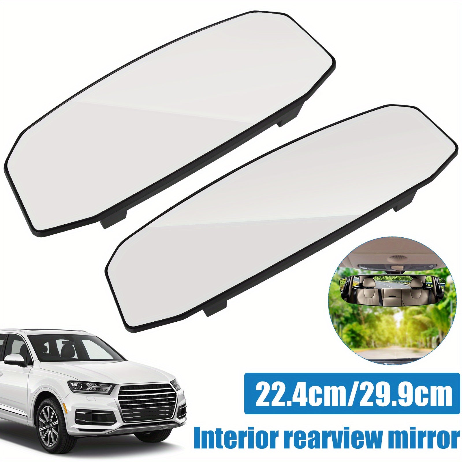 Car Safety Rearview Mirror Anti Glare Wide Angle Convex Rear View Mirror
