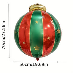 3pcs 27in Christmas Hanging Ball Aluminum Film Balloon Outdoor Decoration