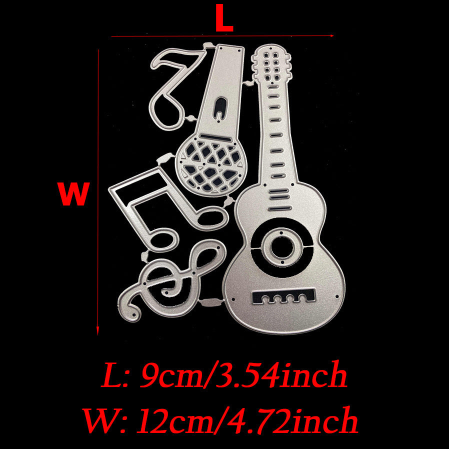 Music Note Guitar Piano Metal Cutting Dies for DIY Scrapbooking Album