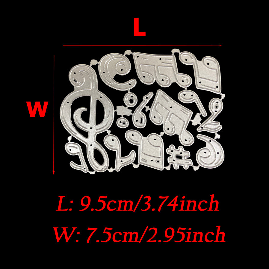 Music Note Guitar Piano Metal Cutting Dies for DIY Scrapbooking Album
