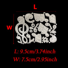Music Note Guitar Piano Metal Cutting Dies for DIY Scrapbooking Album