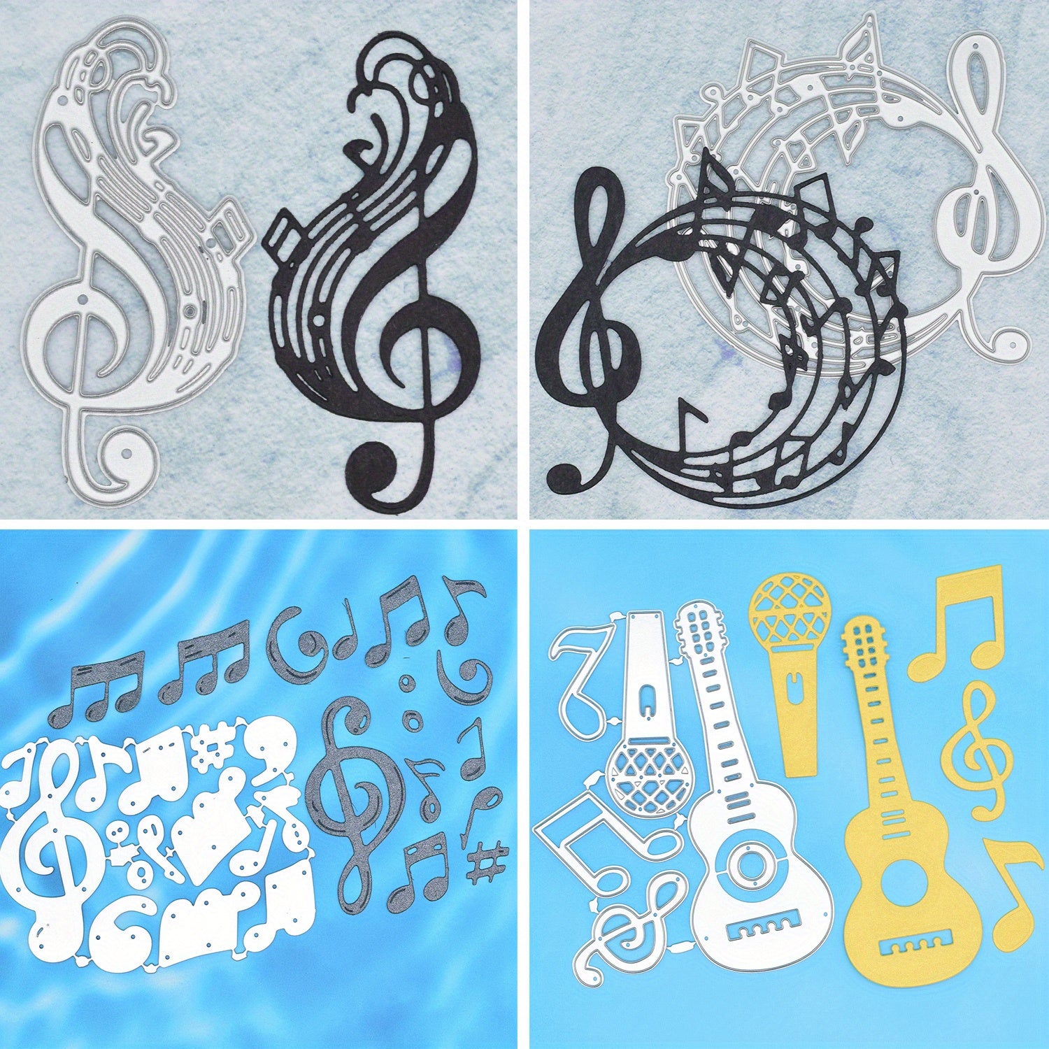 Music Note Guitar Piano Metal Cutting Dies for DIY Scrapbooking Album