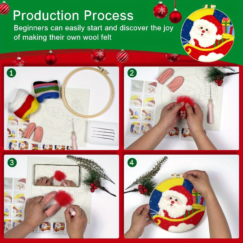 2pcs Needle Felting Kit for Beginners with Wool Needles
