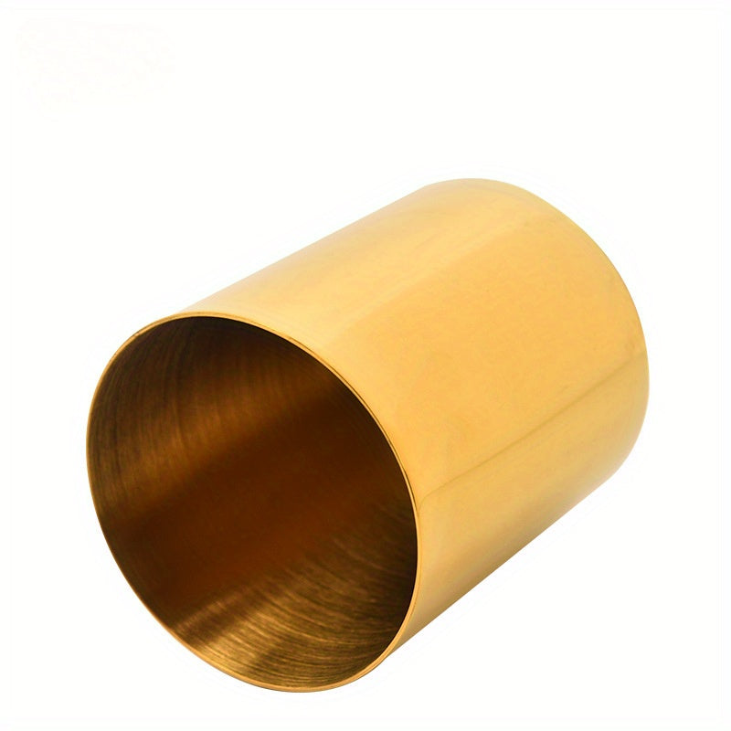 Golden Stainless Steel Pen Holder Stationery Storage Cosmetic Brush Decoration