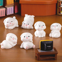 1pc Mini Puppy Statue Ornament DIY Fairy Garden Bedroom Living Room Car Decor