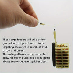 1pc Carp Fishing Lead Sinker Bait Cage Feeder Groundbait Lure Basket