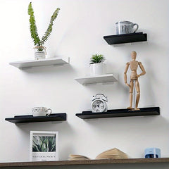 1pc Kitchen Bathroom Wall Rack Carbon Steel Word Divider Storage Shelf
