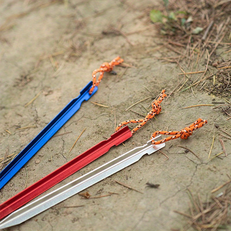 3pcs Outdoor Canopy 7075 Aluminum Alloy Triangular Nails Camping Tent Beach Camp